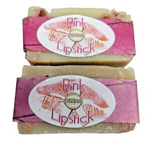 CHUBBS Pet Shampoo Soap Bar Lot of 2 Pink Lipstick 4oz Organic Dog Cat Animal